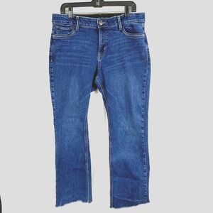 Liz Claiborne Sara Bootcut Jeans Womens Mid-Rise Jeans Size 12 Dark Wash Denim